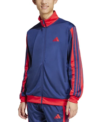 adidas Men's Regular-Fit 3-Stripes Colorblocked Tricot Track Jacket