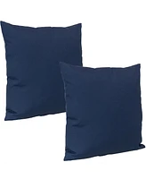 Indoor and Outdoor Decorative Throw Pillows Set of 2 with Zipper Closures Inserts - 17-Inch Square Patio Furniture Accents