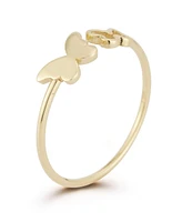 Rachel Zoe Fine Jewelry 14K Gold Double Butterfly Open Ring