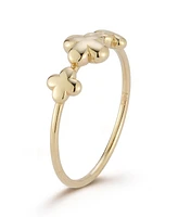 Rachel Zoe Fine Jewelry 14K Gold Triple Puffed Clover Ring