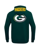 Pro Standard Men's Green Bay Packers Split Logo Double Knit Full-Zip Hoodie