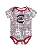 Outerstuff Newborn Garnet South Carolina Gamecocks Sunday Comics 3-Pack Bodysuit Set