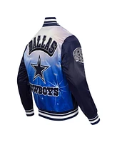 Pro Standard Men's Navy Dallas Cowboys Sublimated Satin Full-Snap Jacket