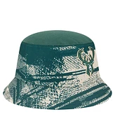 New Era Men's Hunter Green/Cream Milwaukee Bucks Tip-Off Bucket Hat