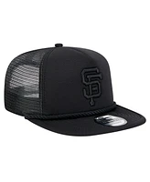 New Era Men's Black San Francisco Giants Tone Foam Meshback Golfer Snapback Hat