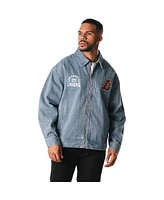 The Wild Collective Men's and Women's Blue Los Angeles Lakers Coaches Full-Zip Denim Jacket