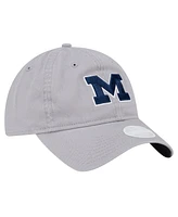 New Era Women's Gray Michigan Wolverines Logo 9TWENTY Adjustable Hat