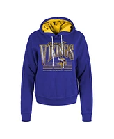 New Era Women's Purple Minnesota Vikings Boxy Pullover Hoodie