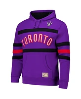 Mitchell & Ness Men's Purple Toronto Raptors Hardwood Classics Nights Head Coach Pullover Hoodie