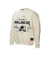 Mitchell & Ness Women's Cream Colorado Avalanche Logo 3.0 Pullover Sweatshirt