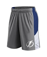 Fanatics Men's Gray Tampa Bay Lightning Primary Logo Shorts