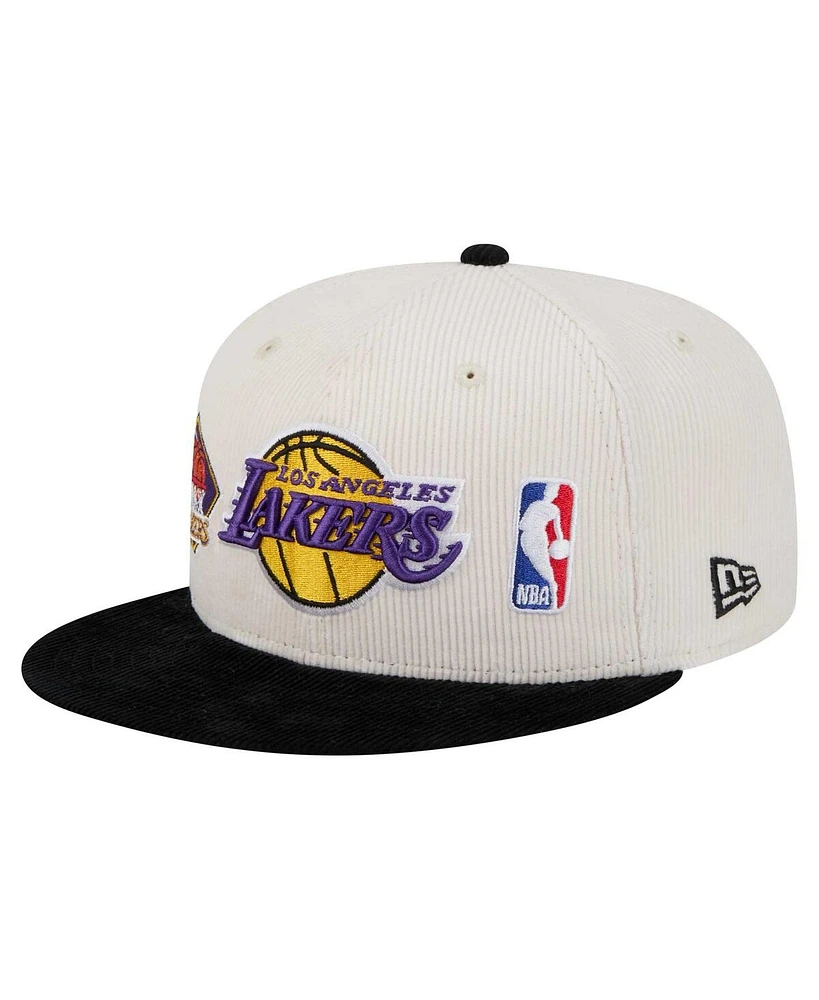 New Era Men's Cream Los Angeles Lakers Two-Tone 9FIFTY Snapback Hat