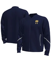 Under Armour Men's Navy Notre Dame Fighting Irish Unstoppable Full-Zip Bomber Jacket