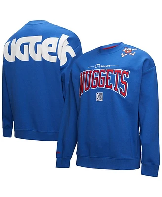 Mitchell & Ness Men's Royal Denver Nuggets Hardwood Classics There Back 2.0 Vintage Pullover Sweatshirt