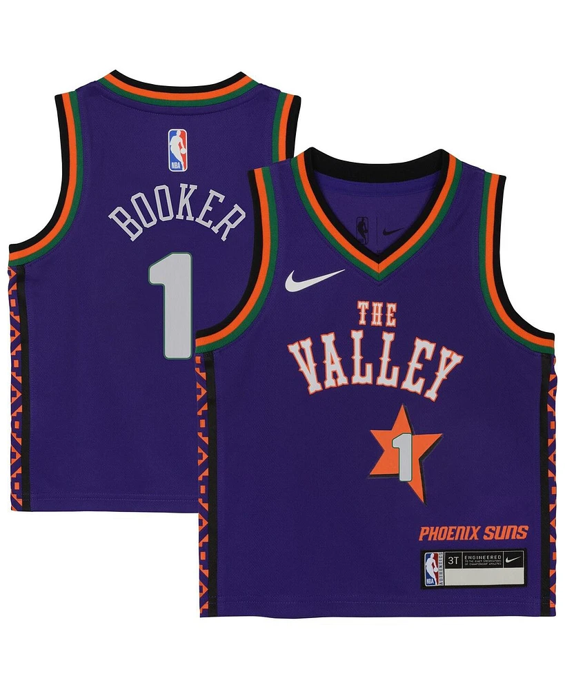 Nike Baby Boys and Girls Devin Booker Purple Phoenix Suns 2024/25 Swingman Player Jersey - City Edition