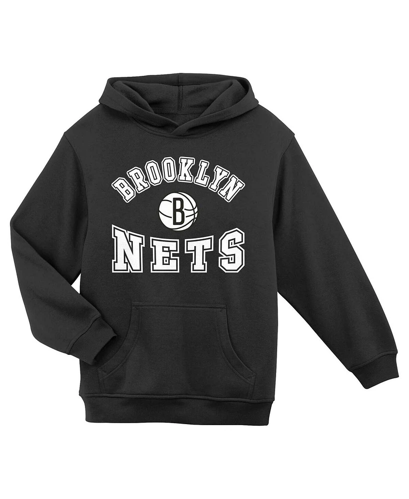 Outerstuff Preschool Black Brooklyn Nets Home Town Pullover Fleece Hoodie