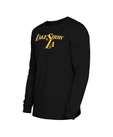 New Era Men's Black Los Angeles Lakers 2024/25 City Edition Long Sleeve T-Shirt