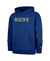 '47 Brand Men's Royal Milwaukee Bucks 2024/25 City Edition Double Crossover Foundation Pullover Hoodie