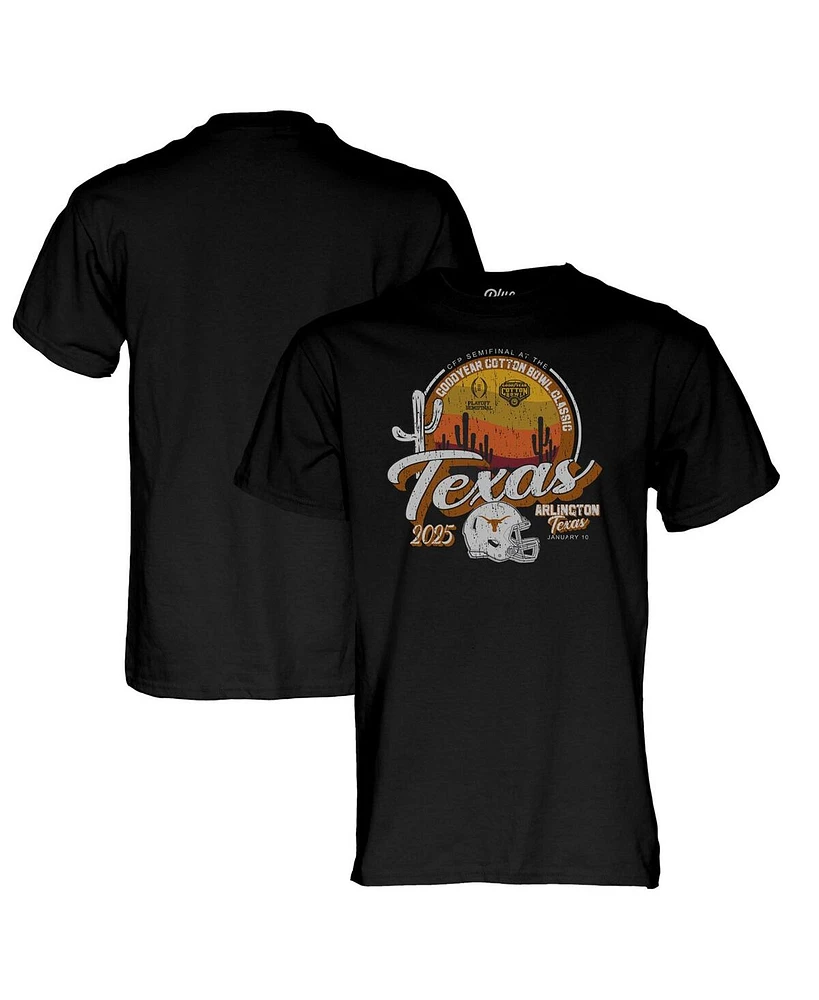 Blue 84 Men's Black Texas Longhorns College Football Playoff 2025 Cotton Bowl T-Shirt