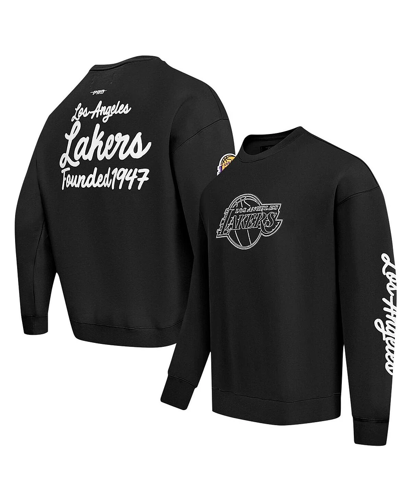 Pro Standard Men's Black Los Angeles Lakers Paint the City Pullover Sweatshirt