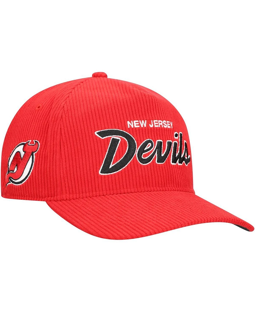 '47 Brand Men's Red New Jersey Devils Crosstown Corduroy Hitch Adjustable Hat