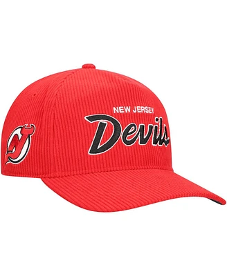 '47 Brand Men's Red New Jersey Devils Crosstown Corduroy Hitch Adjustable Hat