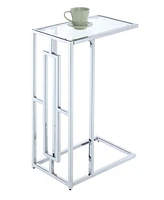 Convenience Concepts Town Square Chrome C End Table