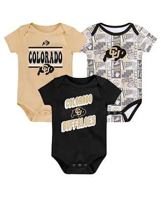 Outerstuff Newborn Black Colorado Buffaloes Sunday Comics 3-Pack Bodysuit Set