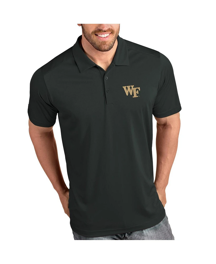 Antigua Men's Charcoal Wake Forest Demon Deacons Tribute Polo