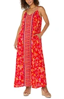 Liverpool Los Angeles Women's Floral-Print Spaghetti-Strap Maxi Dress