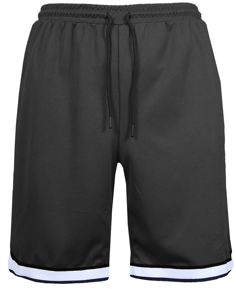 Galaxy By Harvic Men's Premium Active Moisture Wicking Workout Mesh Shorts with Trim