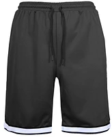 Galaxy By Harvic Men's Premium Active Moisture Wicking Workout Mesh Shorts with Trim