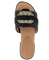 Gentle Souls Women's Hudson Mixed-Media Flat Sandals