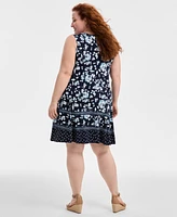 Style & Co Plus Printed Sleeveless Flip-Flop Dress