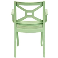 Tristana Plastic Outdoor Patio Arm Chair - Set of - Stackable Seating