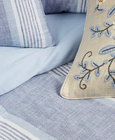 Charter Club Clifton Cotton/Linen Stripe 3-Pc. Comforter Set, King