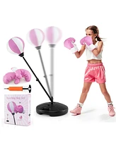 Inflatable Punching Bag for Kids Ages 3+ Height Adjustable Kids Punching Bag with Stand