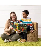 ECR4Kids SoftZone Tree Log Chair, Chocolate