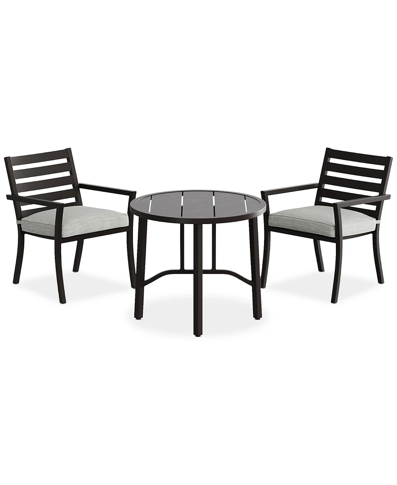 Astaire 3pc Bistro Dining Set (32" Round Table + 2 Chairs), Created for Macy's