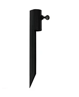 Garden Stakes for Outdoor Lights - Metal Ground Spike for Solar Lights and Live Flame Torches - Steel Torch Stake