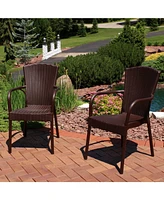Segesta All-Weather Faux Wicker Plastic Dining Chair