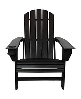 Adirondack Chairs with Cup Holder - Set of 2 Outdoor All-Weather for the Fire Pit, Patio, Campsite, or Yard 300-Pound Capacity