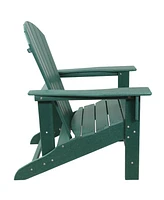 All-Weather Upright Adirondack Chair - For Patio or Yard 300-Pound Capacity 38.25-Inch Set of 2 Red