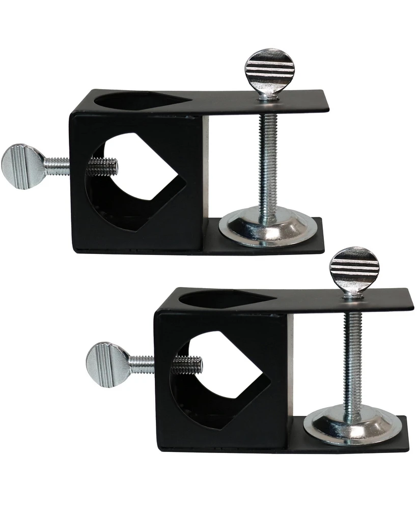 Outdoor Easy-to-Install Metal Patio Balcony Deck Railing Torch Lantern Light Clamp Set