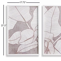 Palm Leaf Prints, Set Of 2