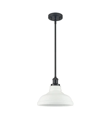 Moose Black Pendant Lighting for Kitchen Island with Opal Glass Shade