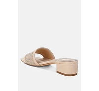 Gisella Raffia Slip On Sandals