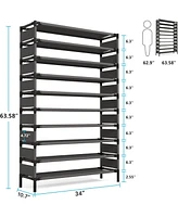 Tribesigns 10 Tiers Shoe Rack, Large Capacity Shoe Organizer, Shoe Shelf for 50 Pair, Large Shoe Rack, Extra Large Shoe Shelf