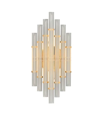 Moose Contemporary Frosted Crystal Wall Sconce Gold Wall Light Fixture