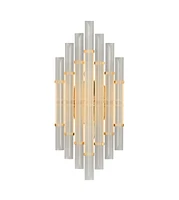 Moose Contemporary Frosted Crystal Wall Sconce Gold Wall Light Fixture